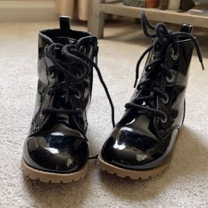 Black Patent Leather Boots